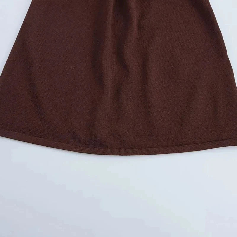 TRAF New Halter Tops Fashion Metal Decoration Crop Top Woman 2025 Sleeveless Hanging Collar Short Tops For Women Sexy Party Top