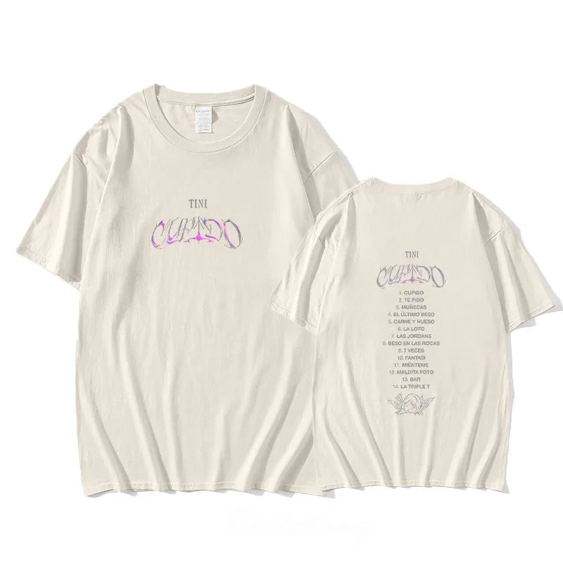 Tini Stoessel New T-Shirt Short Sleeve Sweet Tee-shirt Y2k Print Round Neck Cotton Unisex Fashion Clothing Camisetas Retro Tees