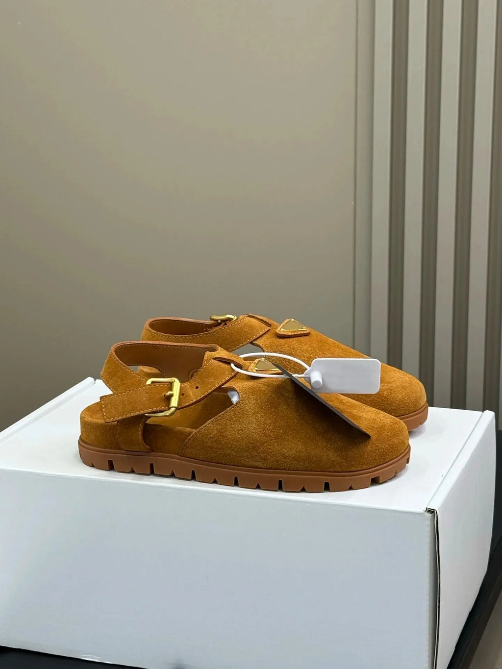 Women's Shoes Suede Buckle Clogs Flat Sandals