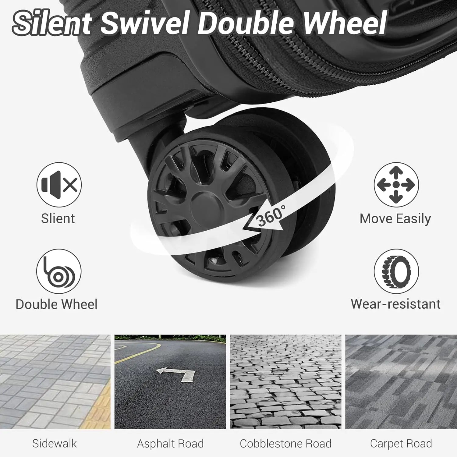 Kono Carry On Luggage 20 Inch Expandable 22x14x9 Airline Approved Hard Shell Travel Trolley 4 Spinner Wheels Lightweight