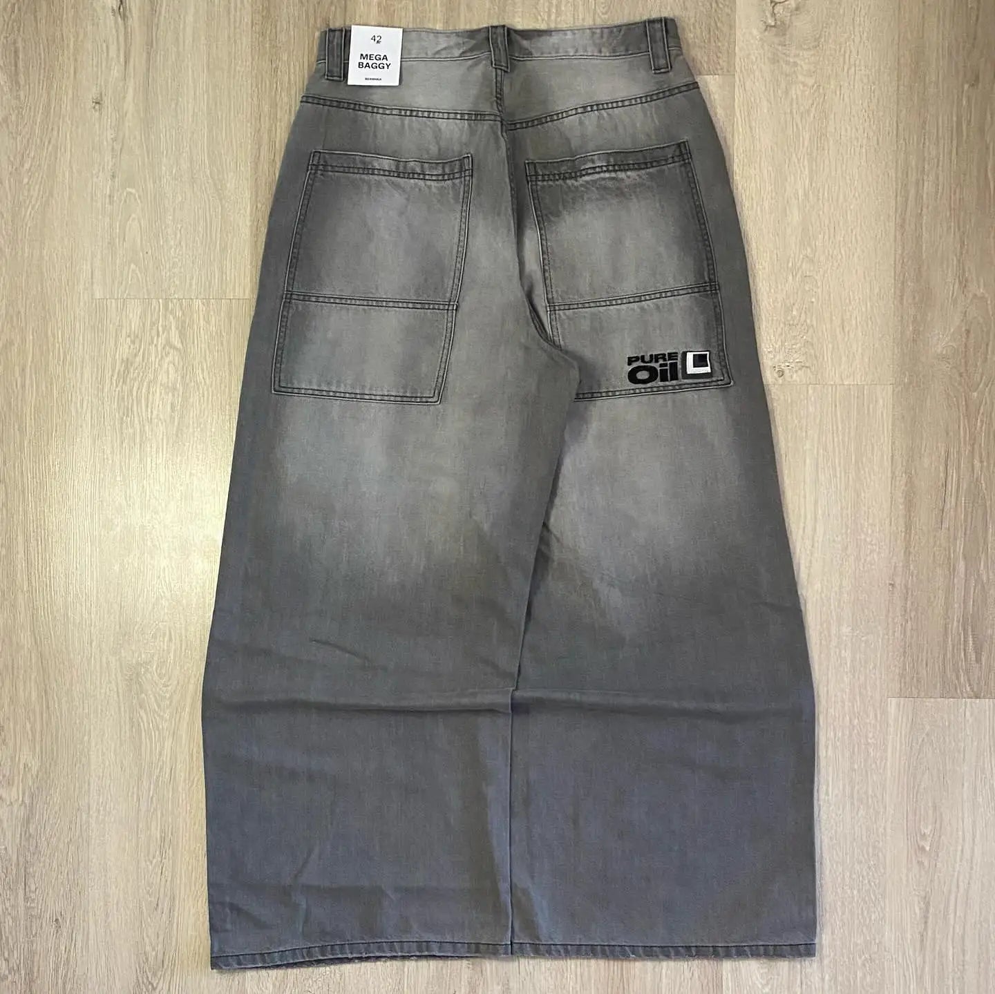 American Vntage Washing Make Old Rivets and Holes Jeans Women Y2K Street Straight Tube Baggy Slim Wide Legs and Long Pants Tide