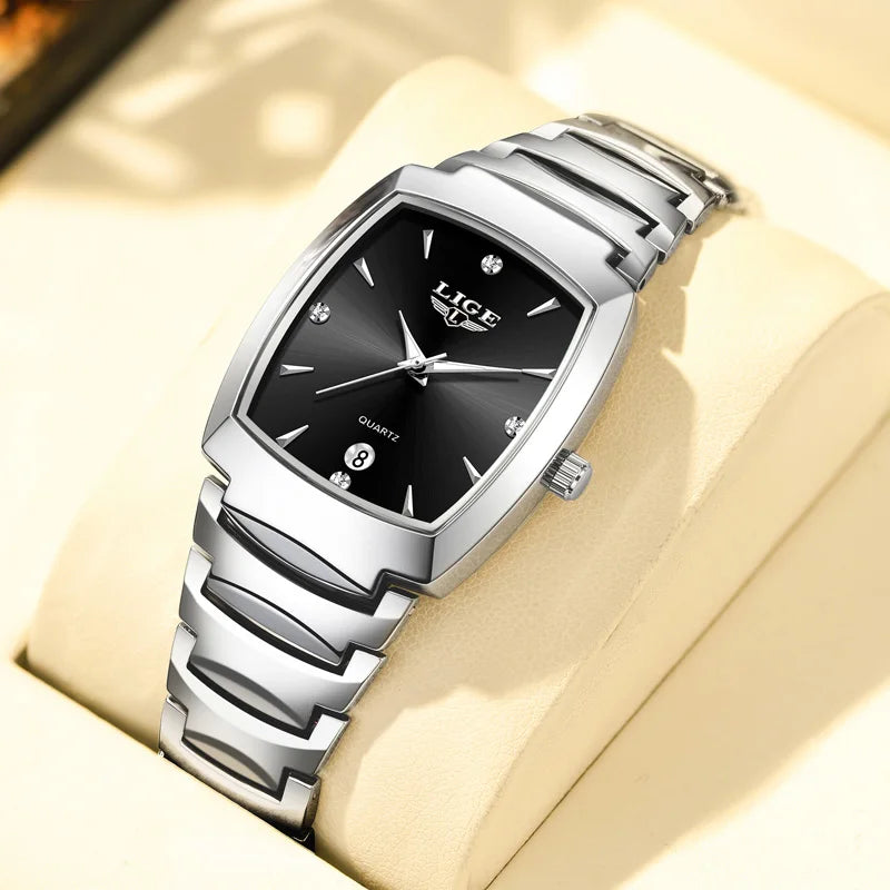 LIGE New Ladies Waterproof Watch Luxury Stainless Steel Women Watches Creative Fashion Original Elegant Quartz Wristwatch Gift