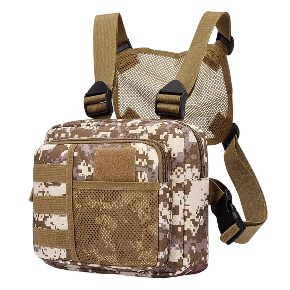 Tactics Vest Bag Streetwear Functionality Chest Bag Portable Oxford Multifunctional Multi-pockets Waterproof for Running Travel