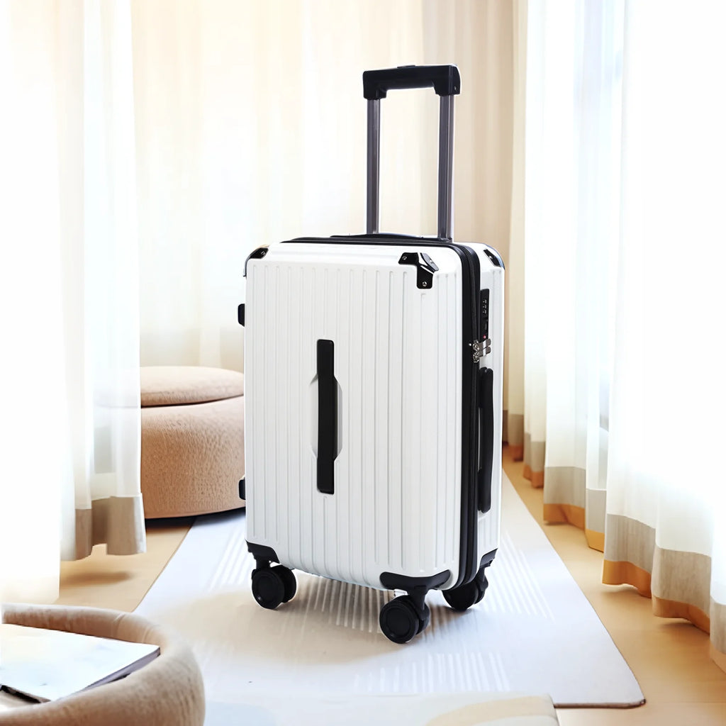 Unisex 20''Carry-on Luggage with Portable Hook & Removable Wheels Anti-collision Corner Sturdy Handle Suitcase For Solo Trip