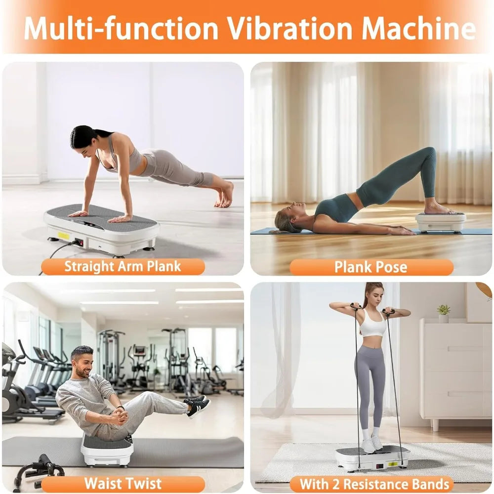 Vibration Plate Exercise Machine, Full Body Shaker Workout Vibration Plate for Lymphatic Drainage Weight Loss, Waver Vibrating F