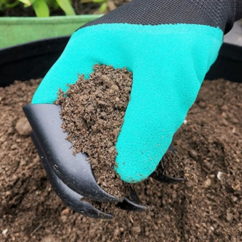 Garden Gloves with Claws Breathable Gardening Work Claw Gardening Gloves, for Planting Puncture Resistant Garden Gloves Digging