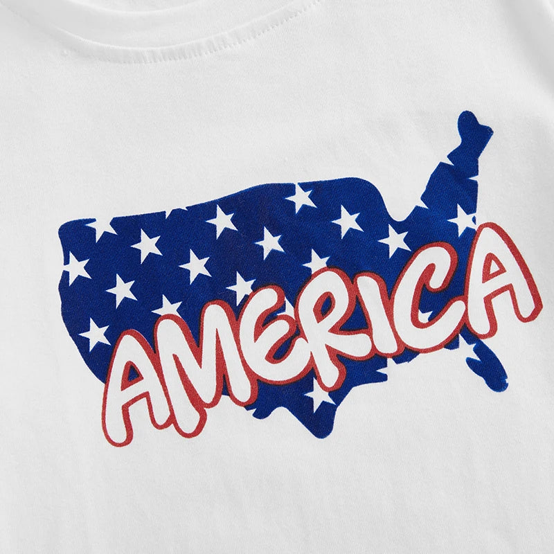 American Flag Print Tank Top and Denim Shorts 2 Piece Set for Toddler Boys 4th of July Outfit with Patriotic Vibes