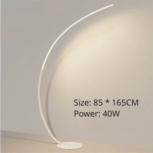 Nordic LED Corner Light Arc RGB Floor Lamps Black White C APP Remote Floor Lights Stand Light for Dining Living Room Decor