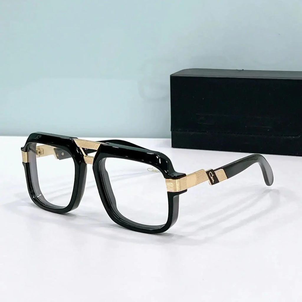 Original CCAZAL MOD669 Luxury Design Square Casual Men Sunglasses Trendy Top Quality Green Acetate Frame Women Couple Eyewear