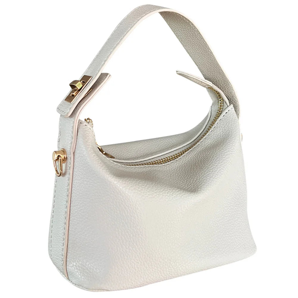 Lightweight PU Mini Purses Women Leather Mini Bag Solid Color Vegan Leather Crossbody Bags Zipper Closure All-Match Shoulder Bag