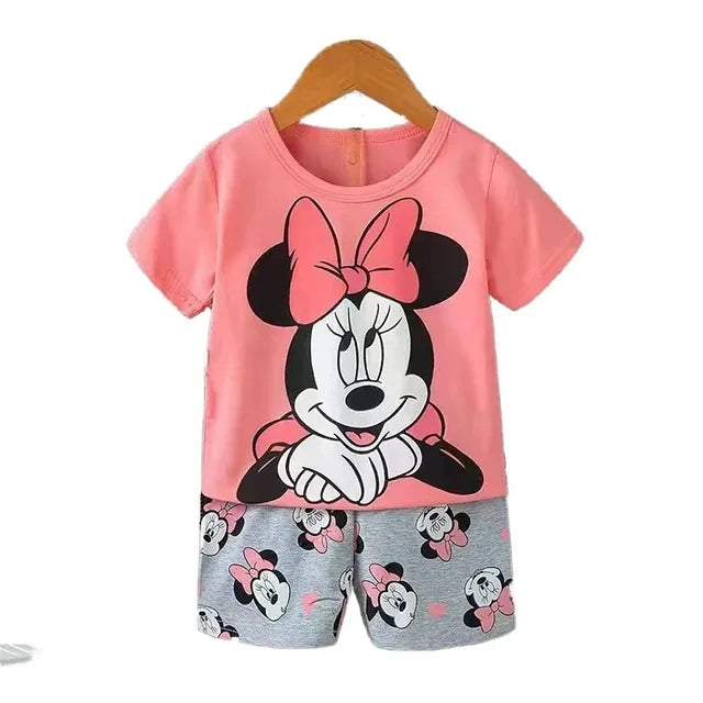 0-3year Old Baby boys Clothes set Outfits Summer Short Sleeved T-shirt Sets Toddler Costume Printed Cartoon Cute boys Suits