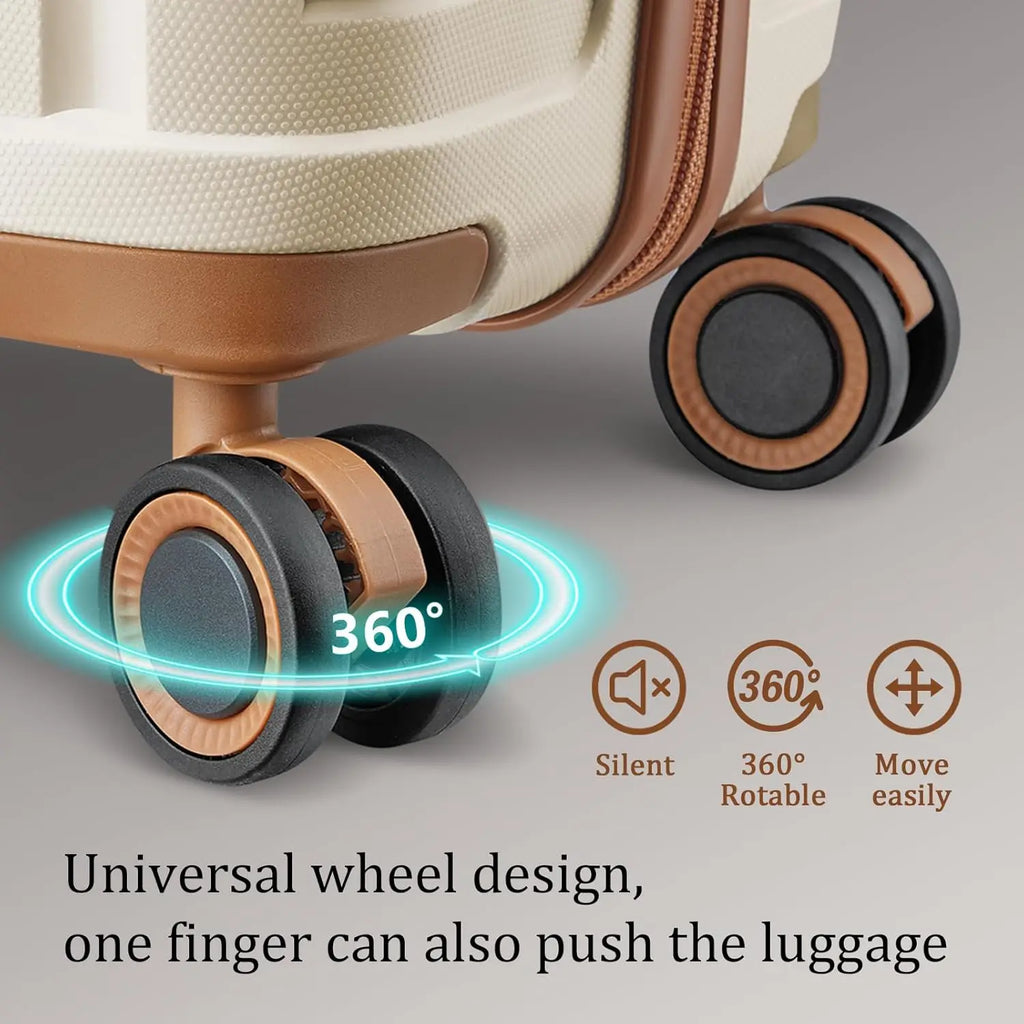 PP Hard Shell Lightweight Durable Luggage Sets, Travel Suitcase with Duffel Bag and Toiletry Bag, TSA Lock, Spinner Wheels