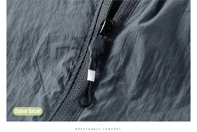 Summer Waterproof Hiking Jackets Men Fishing Cycling Hooded Gym Sports Running Coat Outdoor Sun-Protective Thin Jacket Clothing