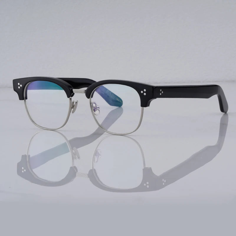 LEMTOSH Glasses Frames TINIF For Men Women Acetate Alloy Square Classic Eyewear Designer Brand Vintage Fashion Eyeglasses