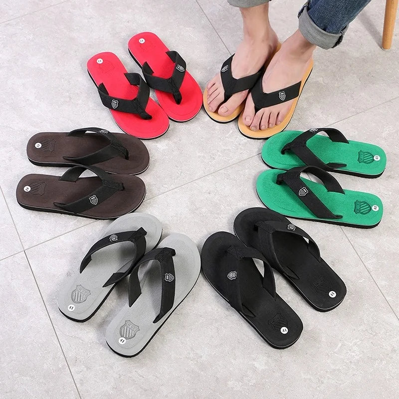 High Quality Men's Flip Flops Non-Slip Beach Sandals Fashionable Hombre Casual House Slippers for Men Hot Sale Comfortable Wear