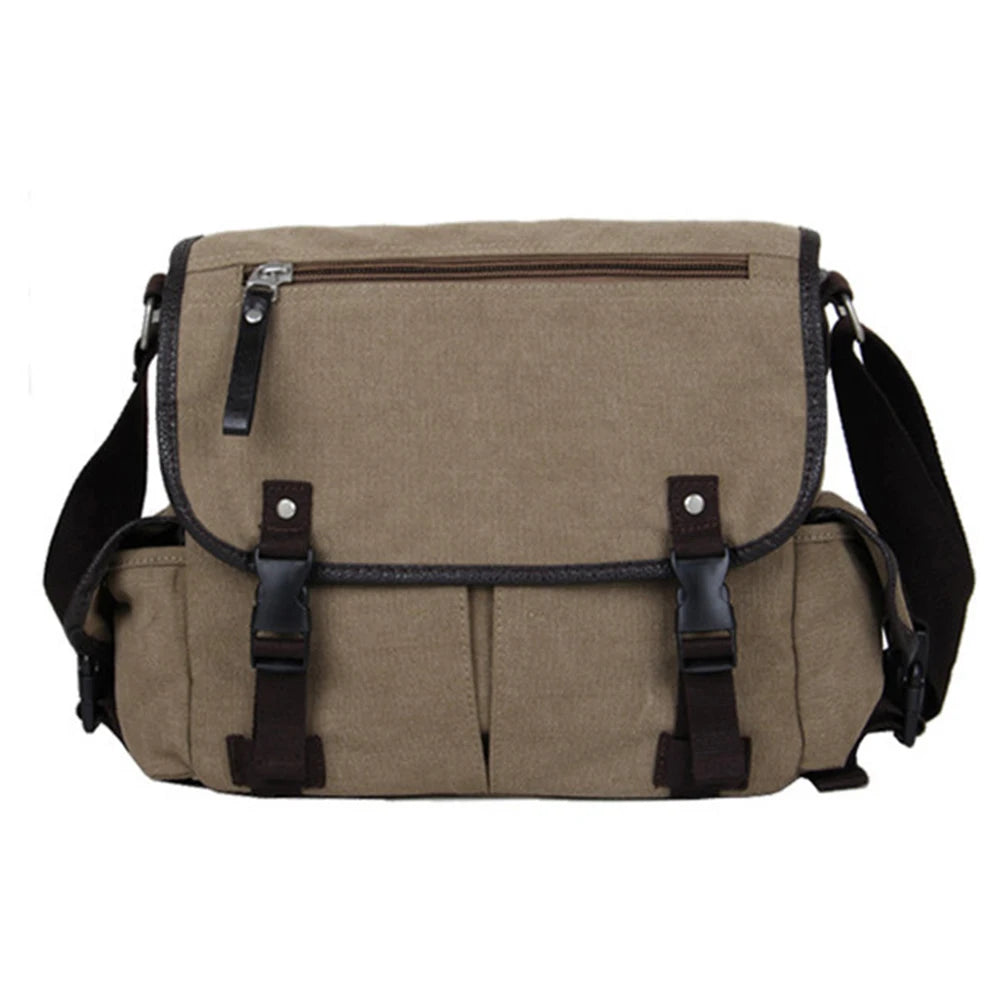 Vintage Laptop Shoulder Bag Large Capacity Messenger Handbags Multi Pockets 14 Inch Laptop Pouch Water Resistant for School Work