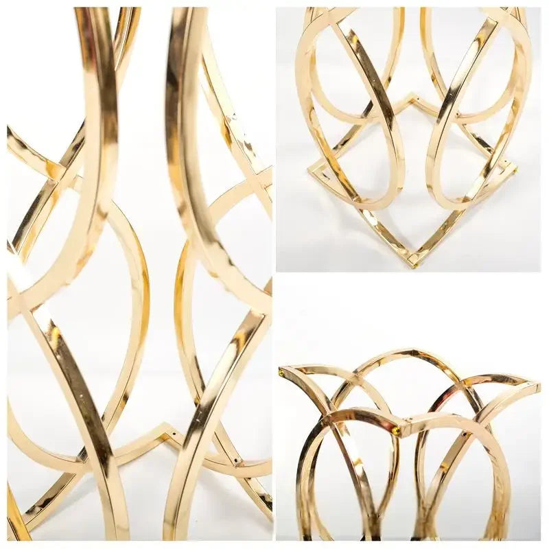 New Metal Vase Trumpet Shape Wedding Table Centerpiece Event Road Lead Flower Vases For Wedding Party Home Decoration