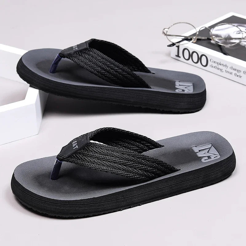 Men's Flip-flops Summer Outdoor Casual Beach Shoes Breathable Lightweight Soft-soled Slippers Non-slip Wear-resistant Sandals