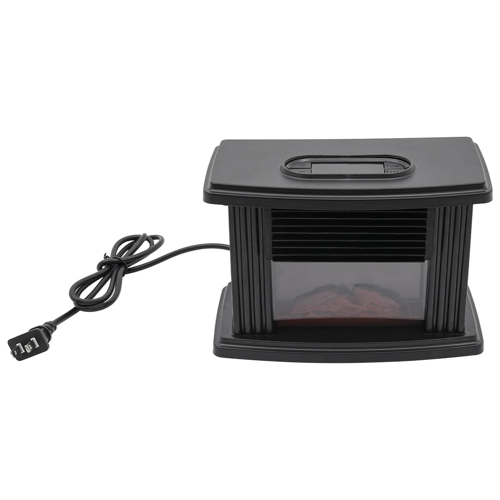 Electric Fireplace Heater 1000W 107.63FT² Applicable Area 3D Simulated Flame 3 Gears Speed 1-8H Timer 15-32°C Adjustment