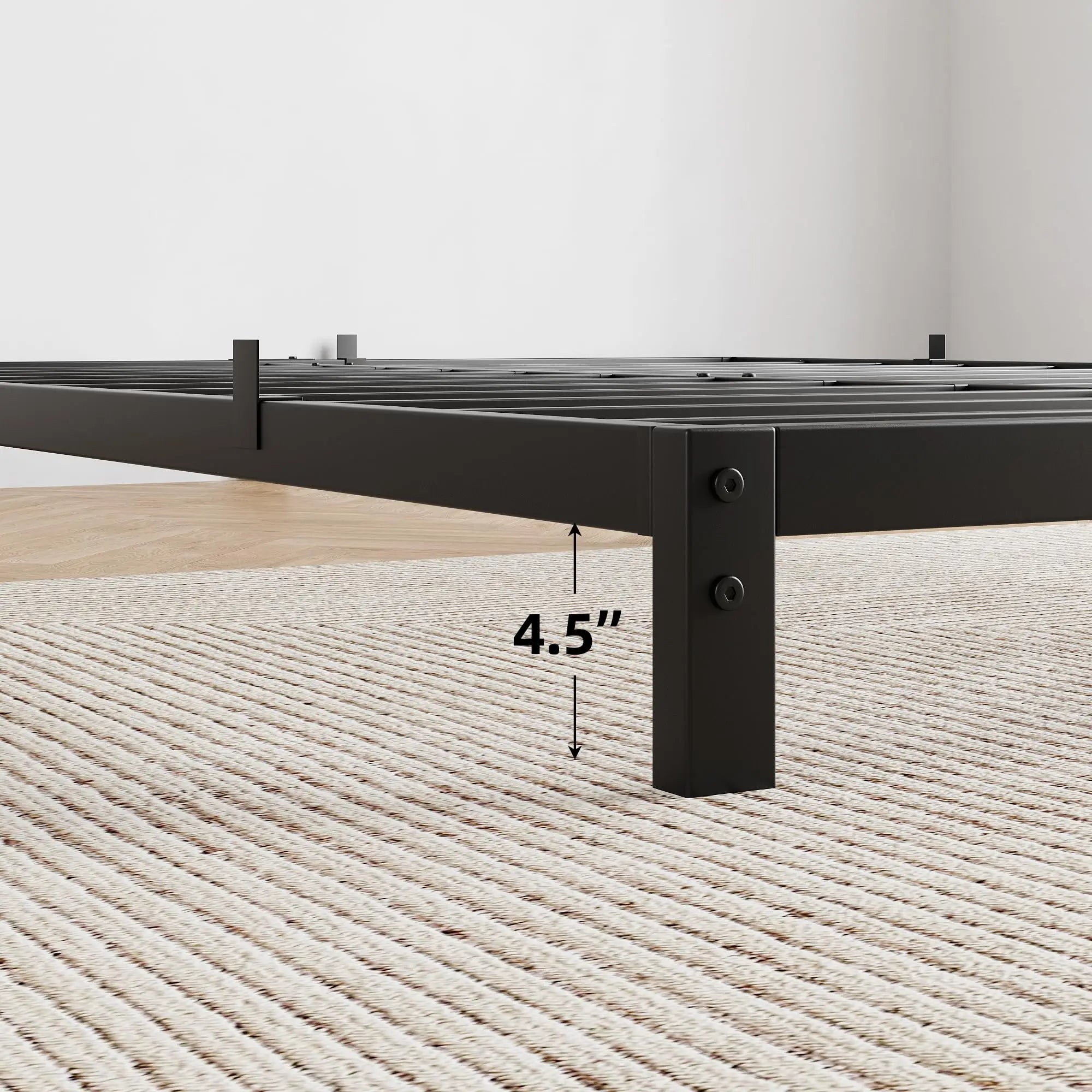 Bed Frames with Under Bed Storage, Heavy Duty Mattress Foundation, Easy Assembly, No Box Spring Needed,Platform Bed for Bedroom