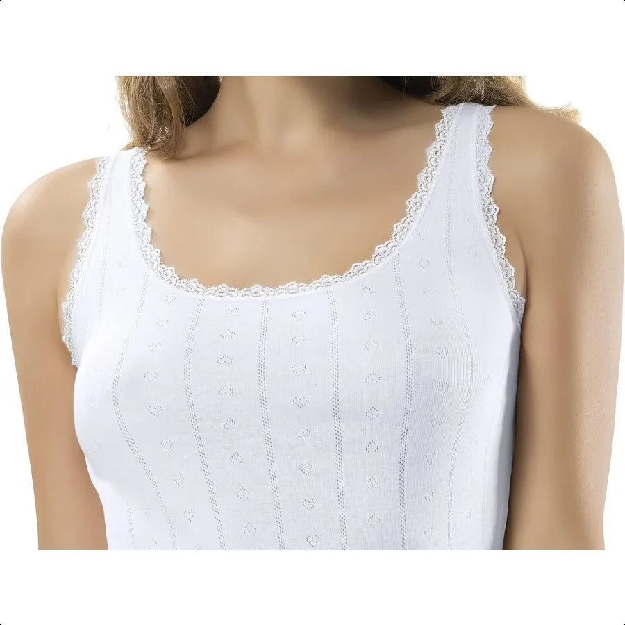 VAVONNE Camisole for Women All Cotton Airy Soft Comfy Tank Tops Cami Undershirt