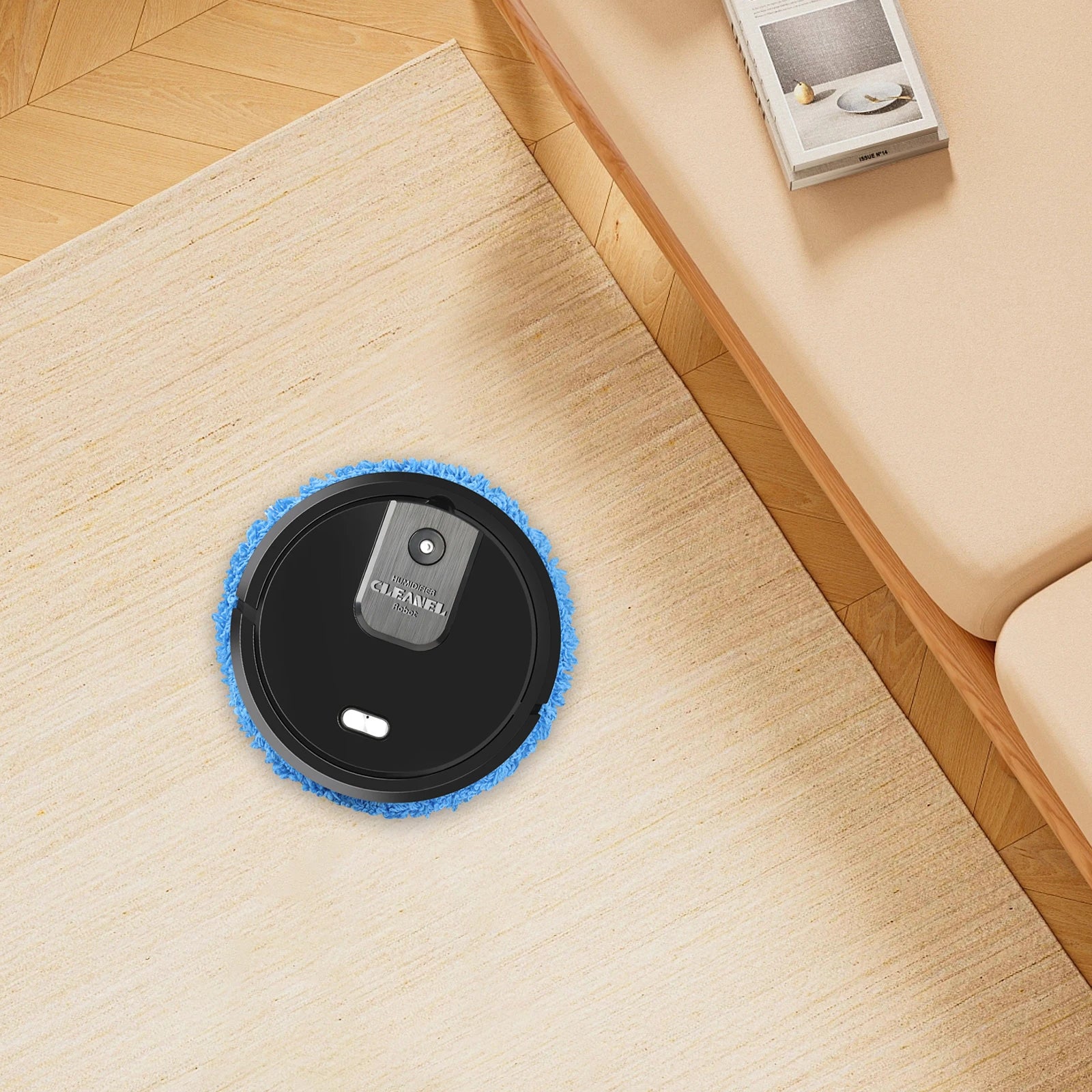 3.7V ABS Automatic Mopping Cleaner Machine 5W USB Charging Intelligent Sweeping Robot 1200mAh Battery Mopping Machine