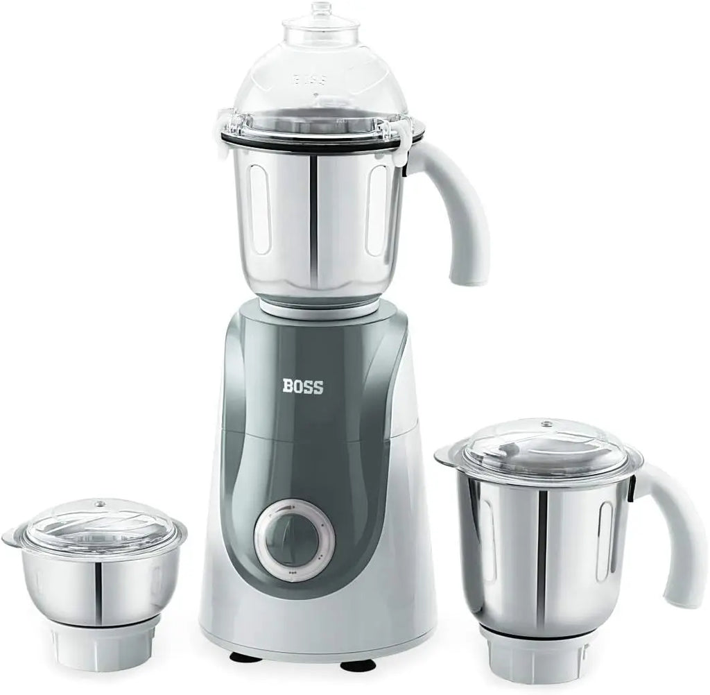 Crown Wet & Dry Mixer Grinder Powerful 750W with 3 Stainless Steel Jars, 110V for USA