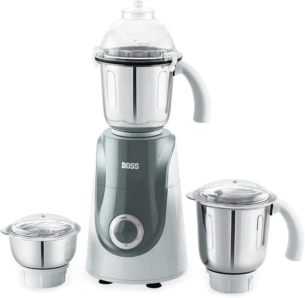 Crown Wet & Dry Mixer Grinder Powerful 750W with 3 Stainless Steel Jars, 110V for USA