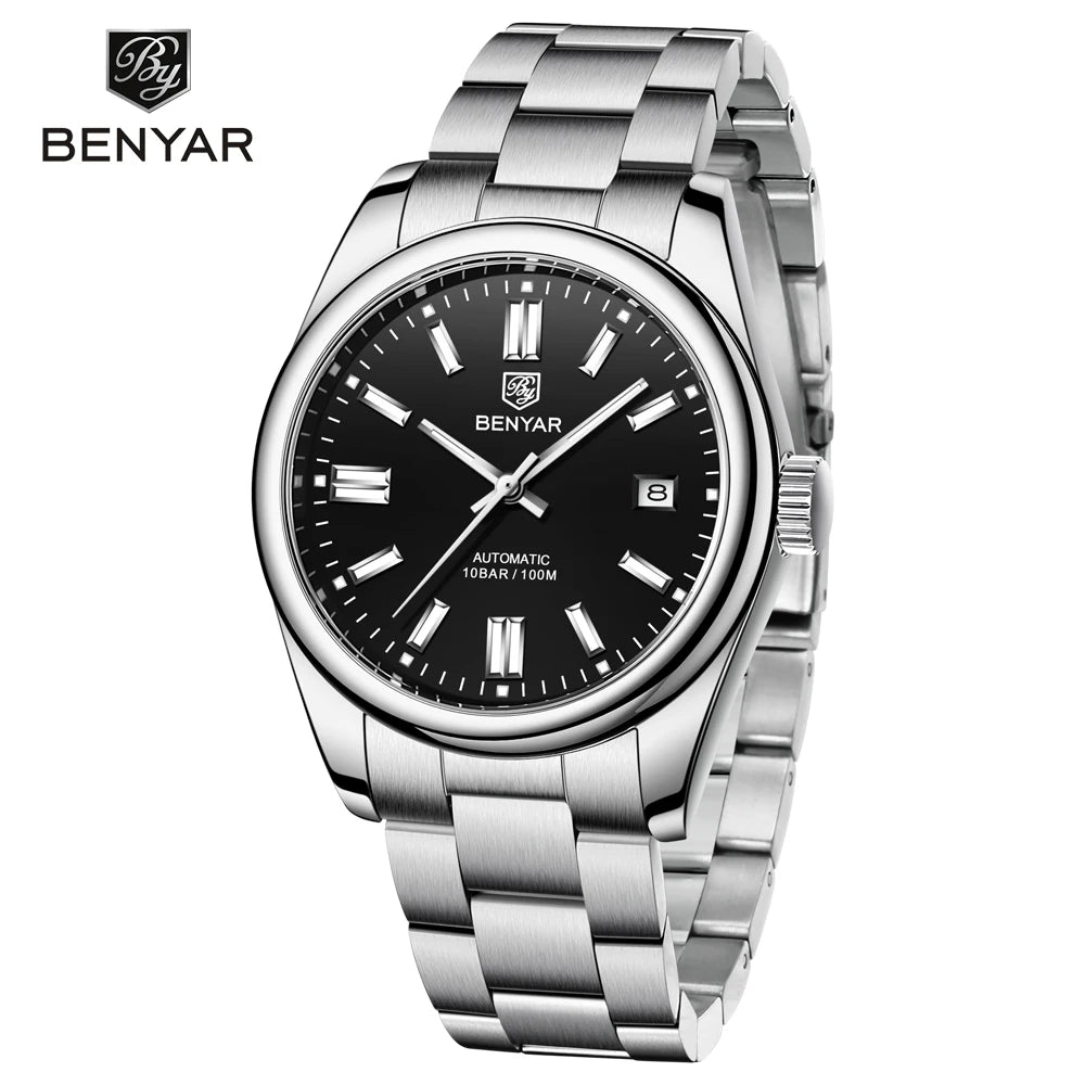 2025 New BENYAR Mens Watches Automatic Watch For Man Mechanical Wristwatch Top Luxury Watch Men Sapphire Mirror Waterproof Clock