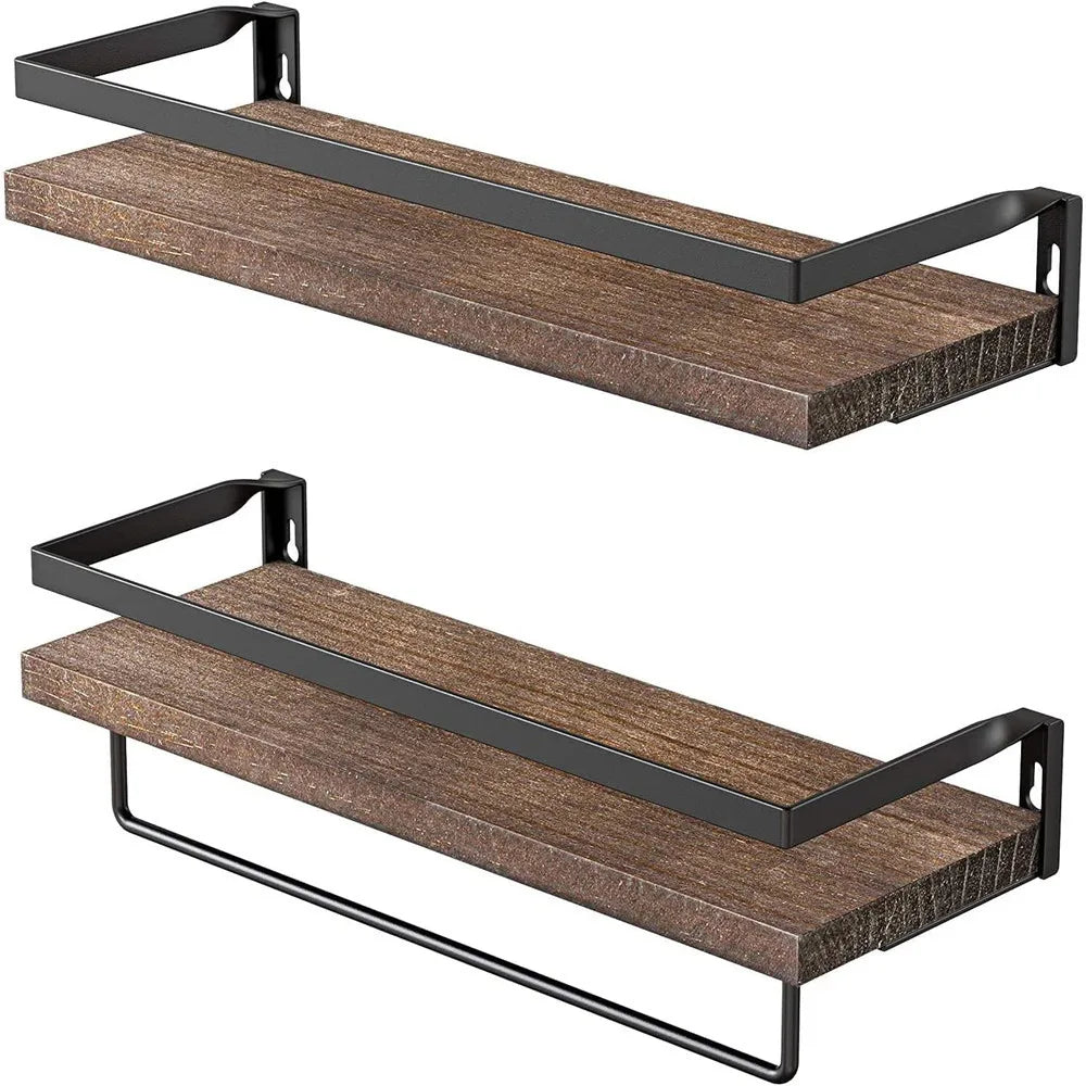 Bathroom Items Kitchen Solid Wood Bore Storage Shelf Floating Wall Shelves Accessories Organizer Hardwares Hardware Fixture Home