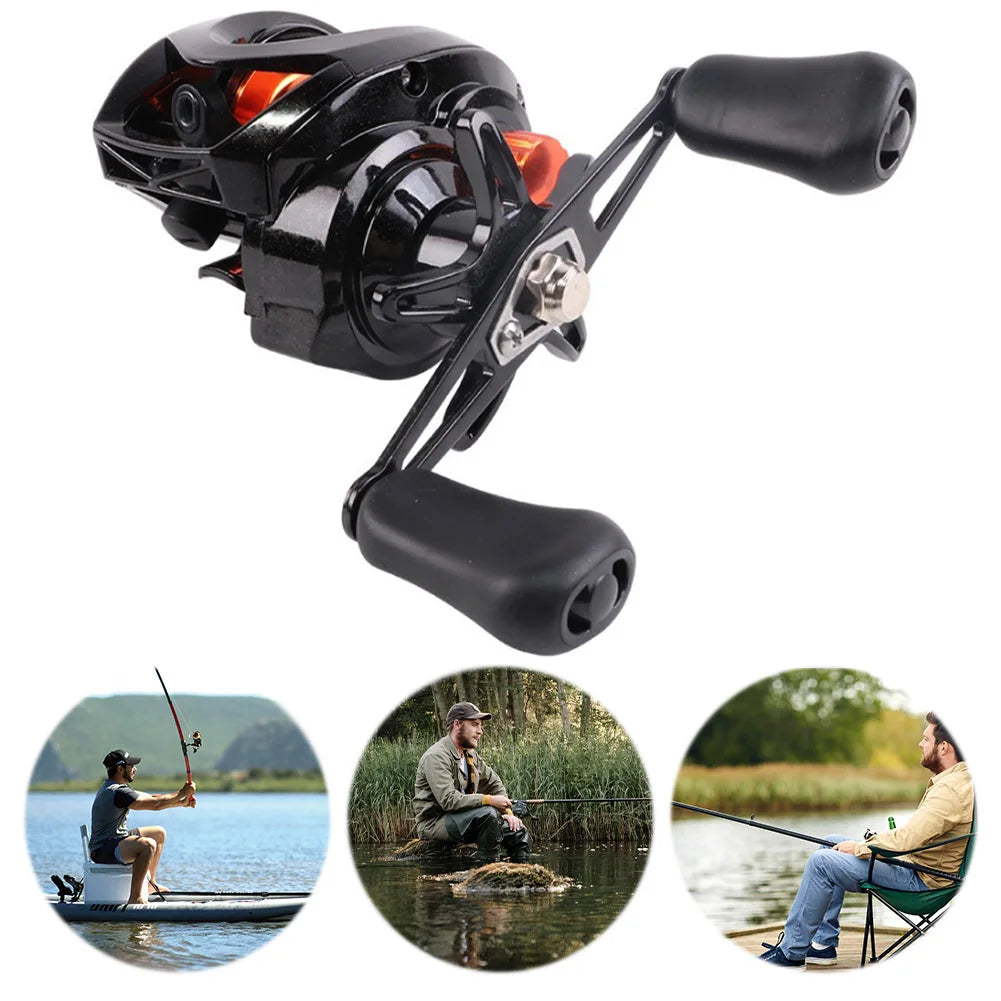 Baitcasting Fishing Reel 7.2/1 Gear Ratio High Speed Fishing Reel Magnetic Brake System Fishing Wheel for Fresh Saltwater