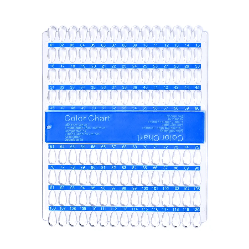 False Nails Tips Display Sticks Clear Nail Swatch Nail Gel Polish Showing Chart Manicure Polish Practice Training Display Board