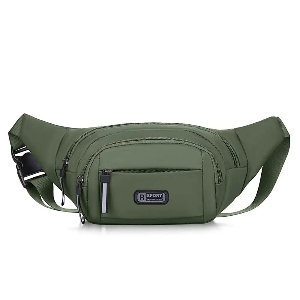 Fashion Large-capacity Men Waist Bag Casual Nylon Anti-theft Chest Bag Outdoor Travel Waterproof Sports Mobile Phone Bag