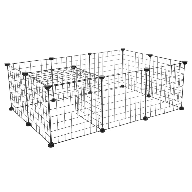Pet Playpen, Small Animal Cage Indoor Portable Metal Wire Yard Fence for Small Animals, Rabbits Kennel Crate Fence Tent