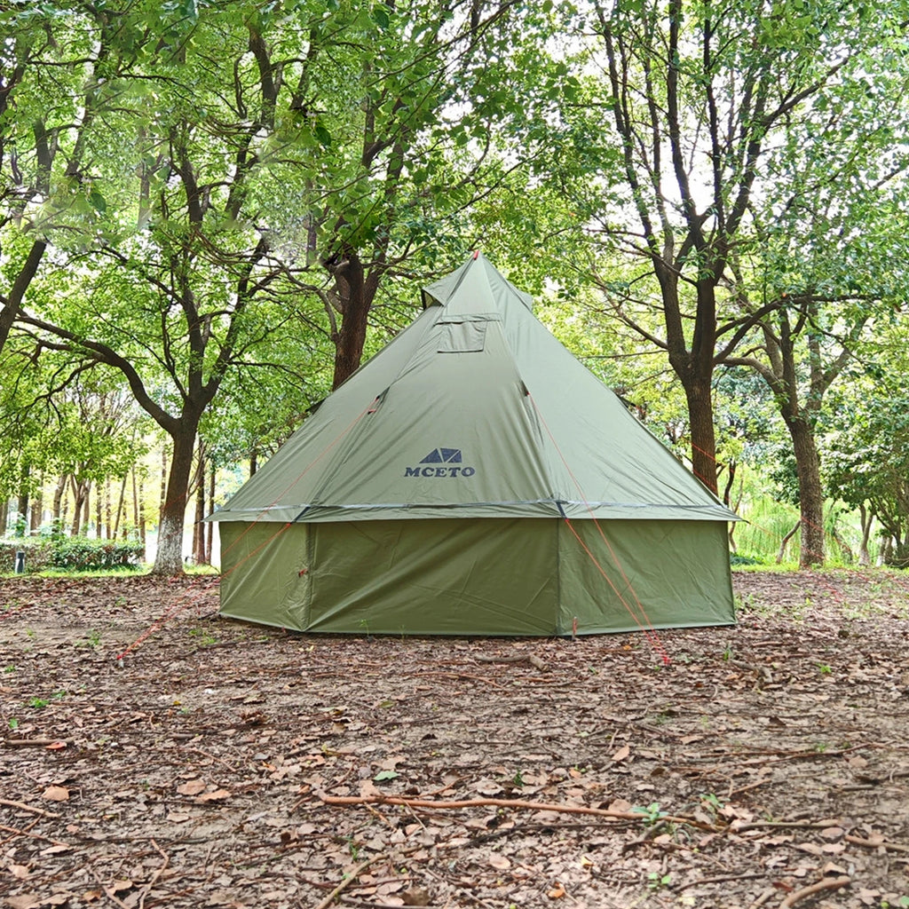 Tipi Tent for Hiking Tipi Hot Tent 2-4 People Tipi Hot Tent with Stove Jack Camping Pyramid Teepee Tent for Camping Backpacking