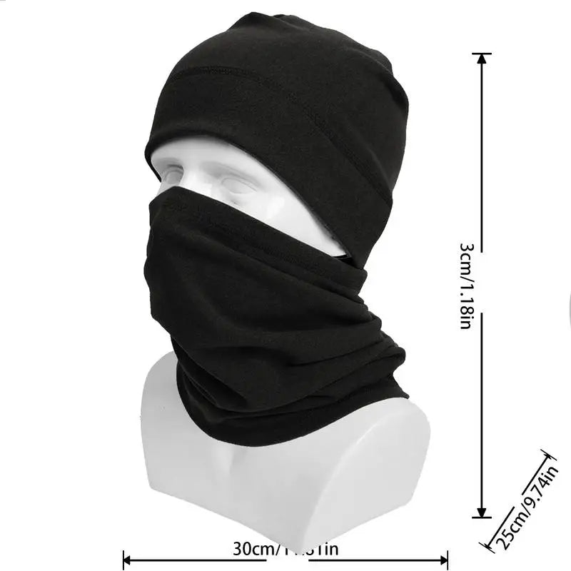 Cycling Neck Gaiter Neck Warmer Face Cover Winter Scarf Neck Gaiter With Hat Windproof Scarf Face Covering Adjustable All-Around