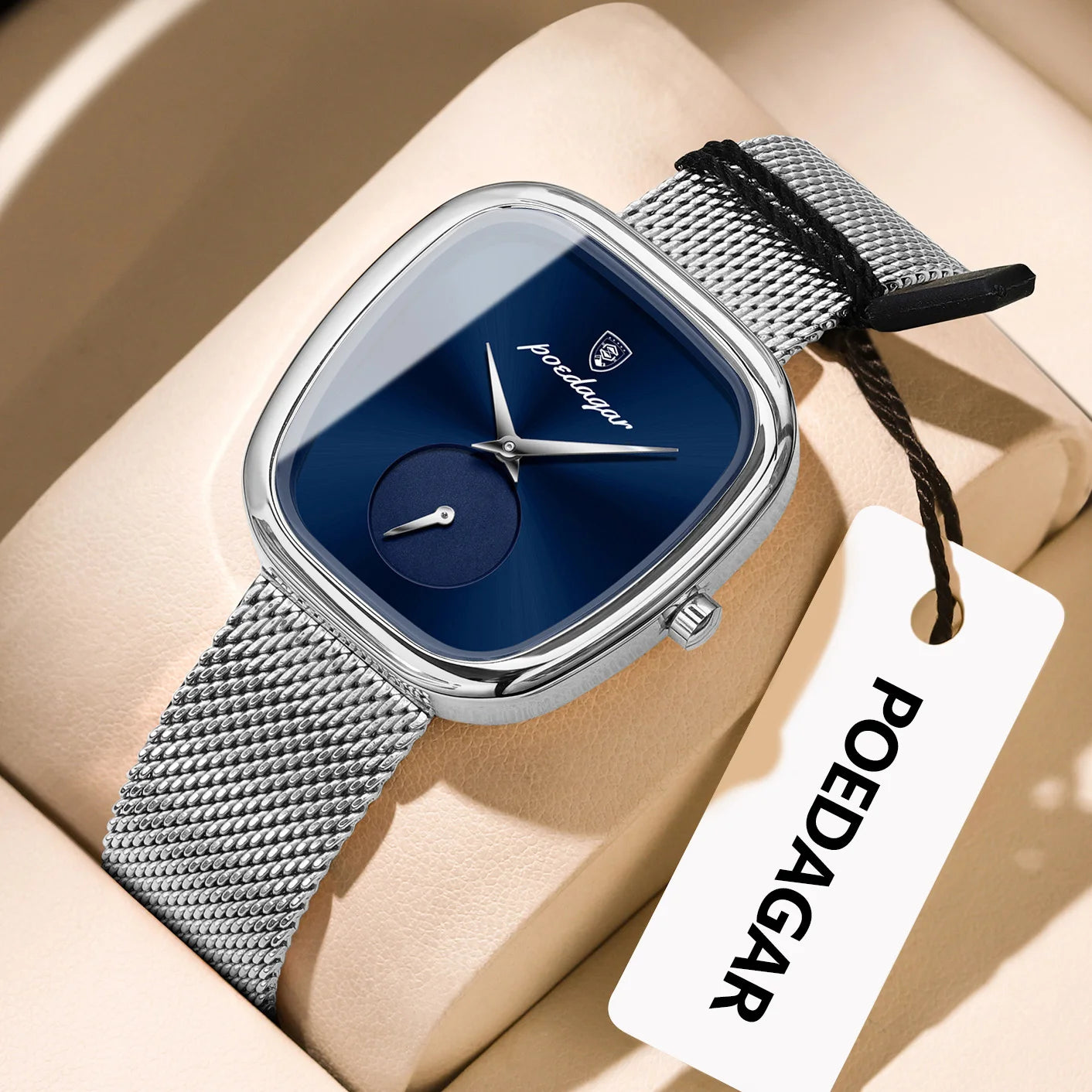 POEDAGAR Luxury Brand Woman Watch Waterproof Stainless Steel Mesh Women's Watches Fashion Elegant Quartz Ladies Wristwatch Reloj