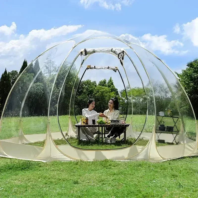 Sun Room Transparent Camping Tent 4-8 People Starry Sky Dome Tent Portable Spherical Tent 360 Degree Panoramic Window Outdoor