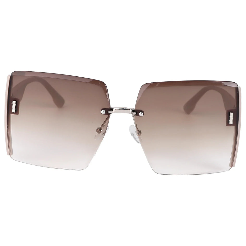 Women's Sun Glasses Vintage Square Sunglasses Woman Classic Retro Gradient Mirror Frameless Sun Glasses Female Fashion