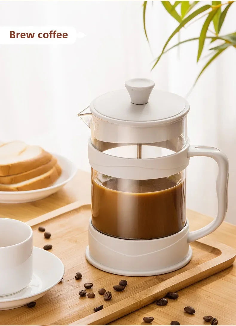 350/800/1000ml French Press Coffee Pot Multifunctional Home Hand Punch Pot Transparent Glass Coffee maker Coffee Accessories