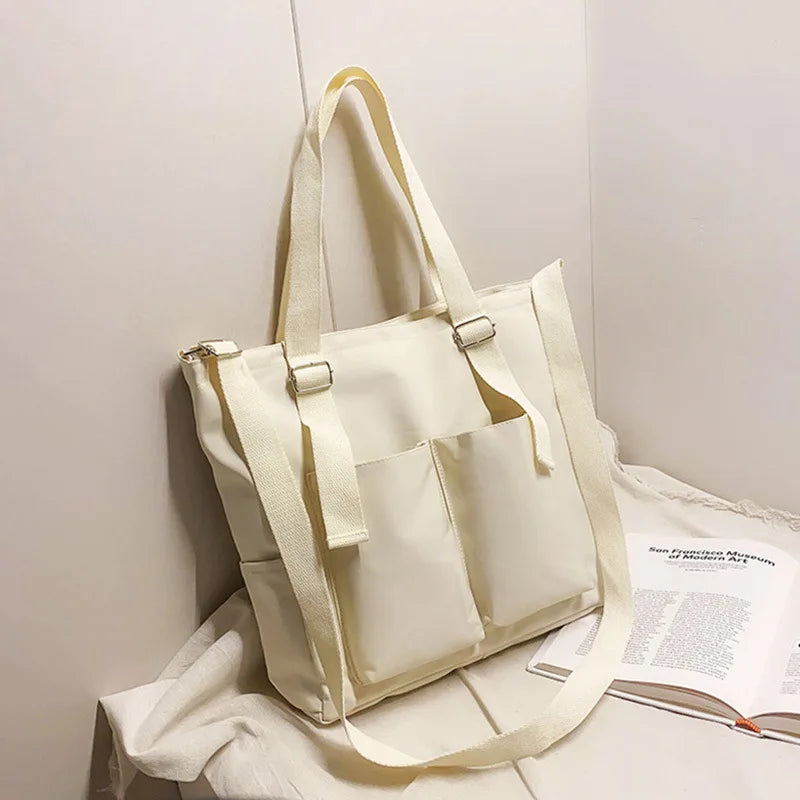 Women's Bag Handbags Shopper Simple Fashion Zipper Nylon Waterproof Solid Crossbody Large Capacity Tote Shoulder Bags For Women