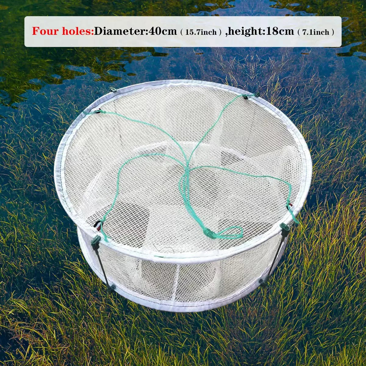 Automatic Folded Fishing Net,Crab Net Fish Net,Casting Cage Crab Net,Foldable Fishing Mesh Trap for,Minnows,Lobster,Crawfish etc