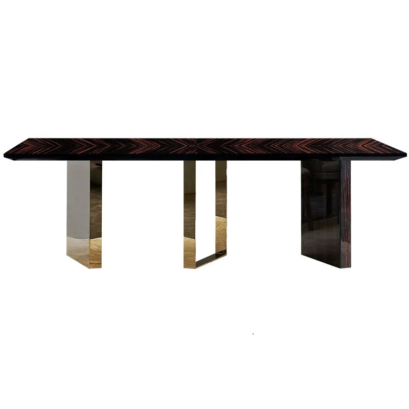 Italian Design Dining Table Modern Luxury Wood Or New Household Marble Rectangular Dining Table Set