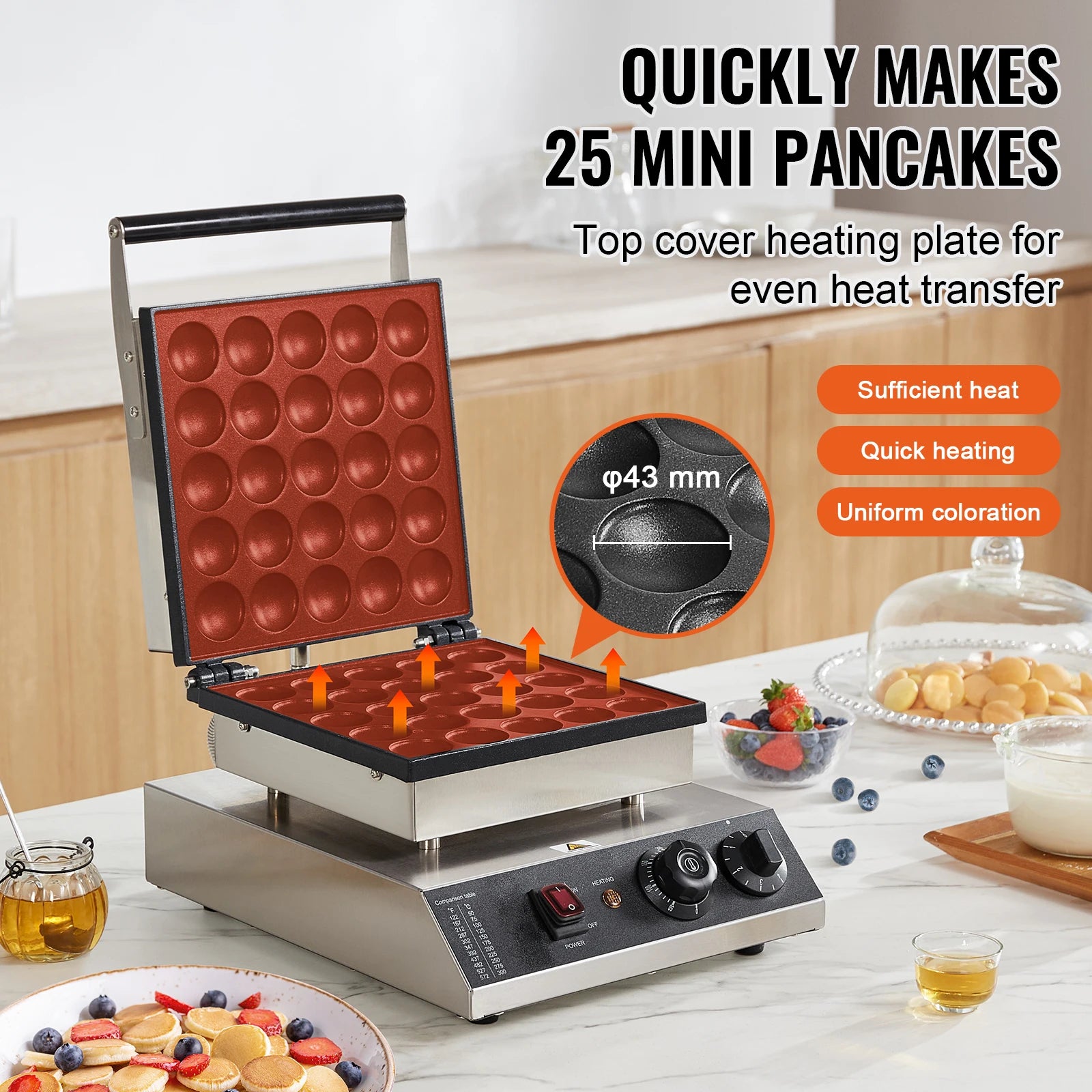 SucceBuy Electric Waffle Maker 25PCS Mini Dutch Pancake Maker Dorayaki Machine Waffreras Kitchen Home Appliance Snack Gaufriers