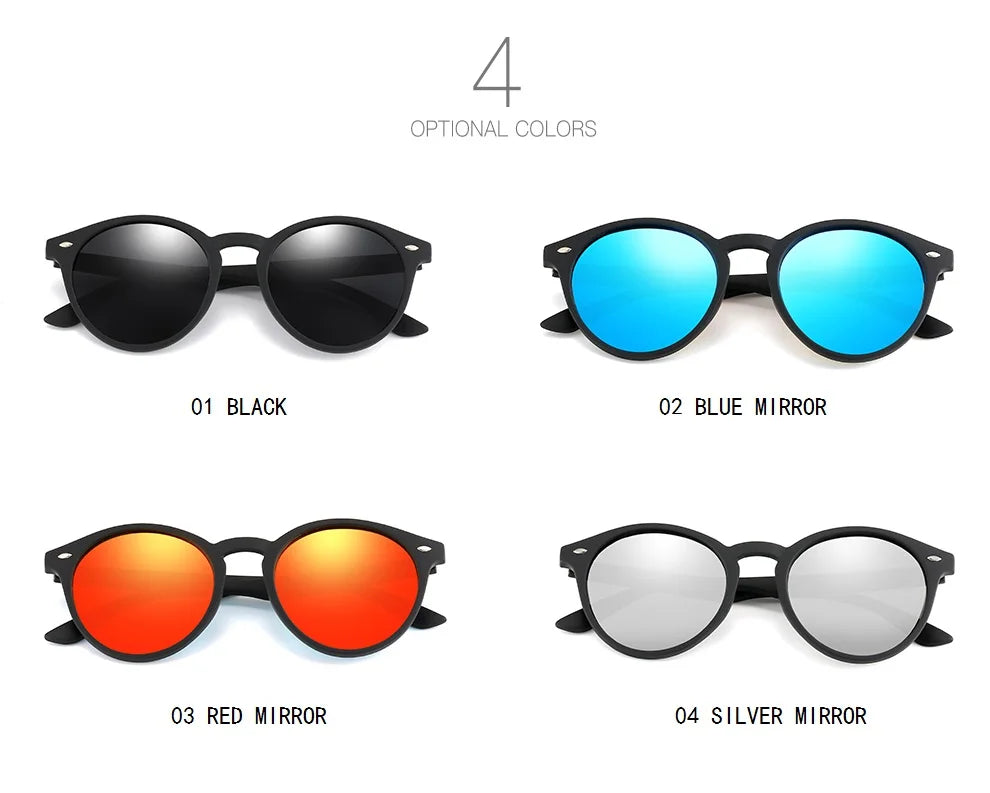 Fashion Round Polarized Sunglasses Women Men Classic Vintage Driving Travel Sun Glasses Circle Oval Brand Designer Eyewear UV400