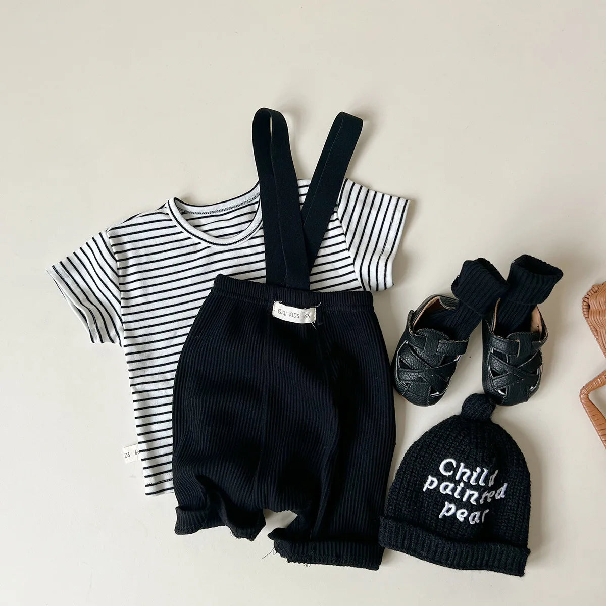 2024 Summer Costume New Boy Girl Baby Solid All-match Short Sleeve T-shirt Newborn Loose Comfort Cotton Tees Infant Casual Tops