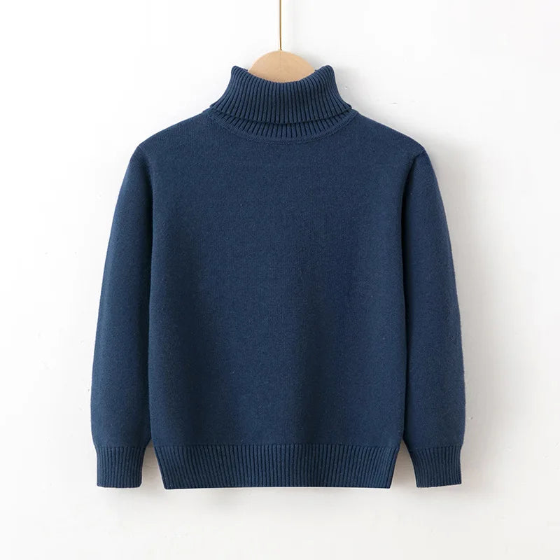 Baby Girls Boys Sweaters 2023 Autumn Winter Cotton Sweater Jumper Knitted Pullover Turtleneck Warm Outerwear Kids Knit Sweater