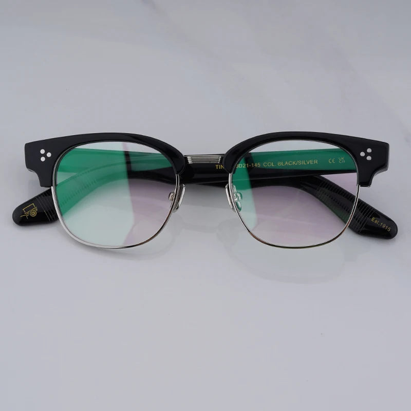 LEMTOSH Glasses Frames TINIF For Men Women Acetate Alloy Square Classic Eyewear Designer Brand Vintage Fashion Eyeglasses