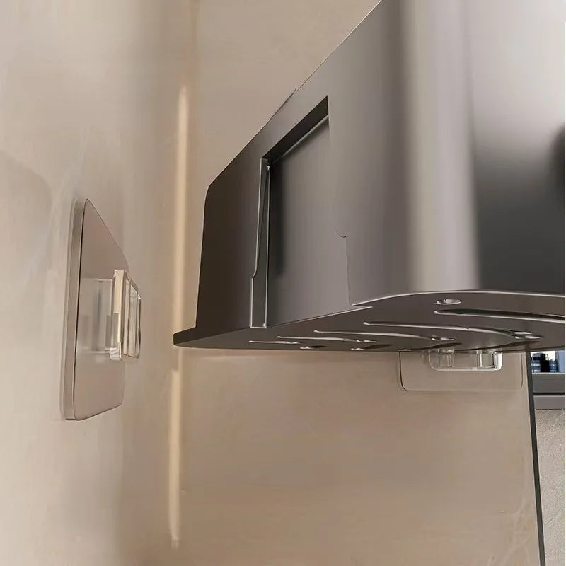 2pcs No-Drill Wall-Mounted Corner Shelf - Durable ABS Bathroom Storage Rack for Sink, Toilet, and Shower Organization