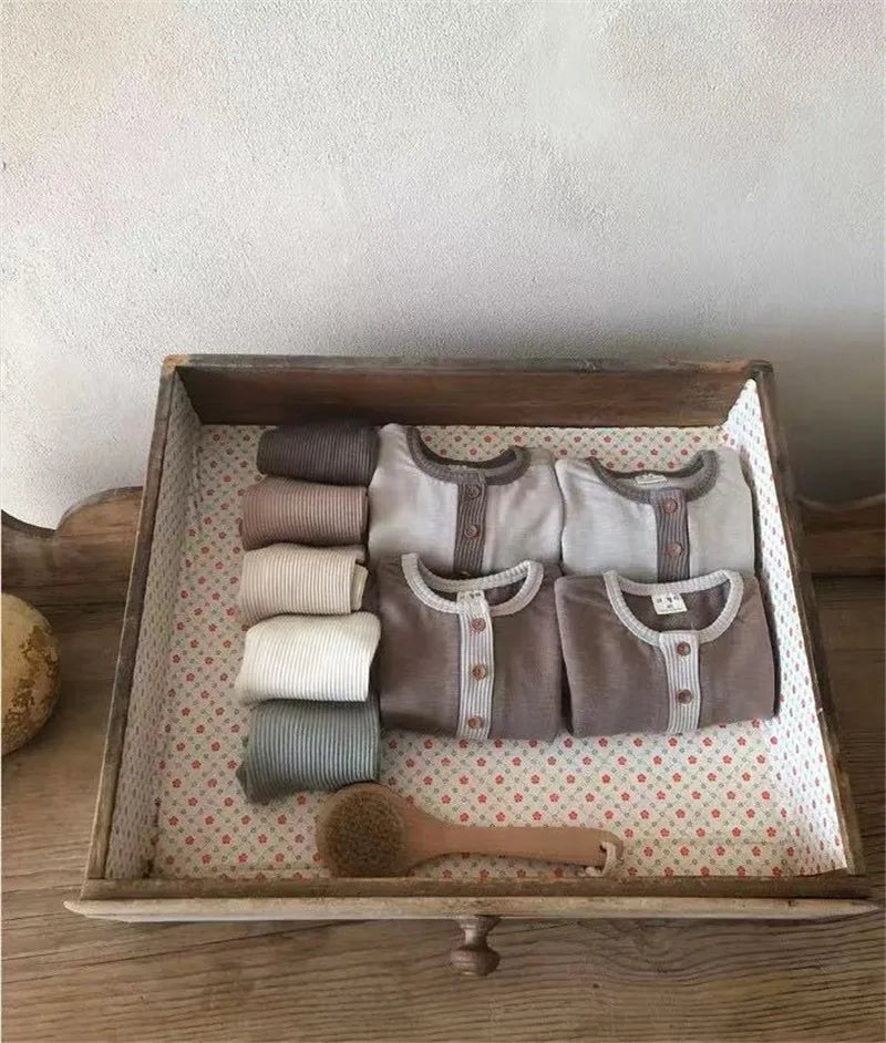 2024 New Baby Cotton Ribbed Leggings Solid Cotton Infant Stretch Pants Soft Comfortable Toddler Pants Kids Boys Girls Trousers